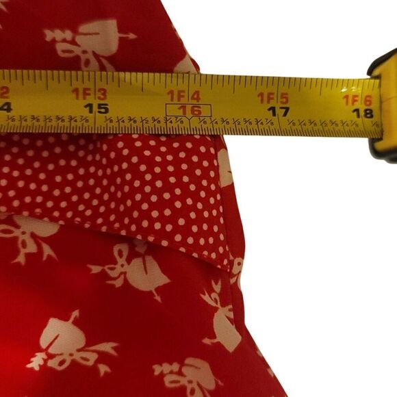 Carol Anderson Vintage Red Collard Dress w/Belt | Size 4 - Picture 8 of 9